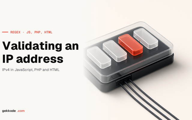 Regex to validate an IP address: IPv4 and IPv6 patterns