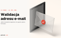 Regex e-mail: walidacja adresu w JavaScripcie i w PHP