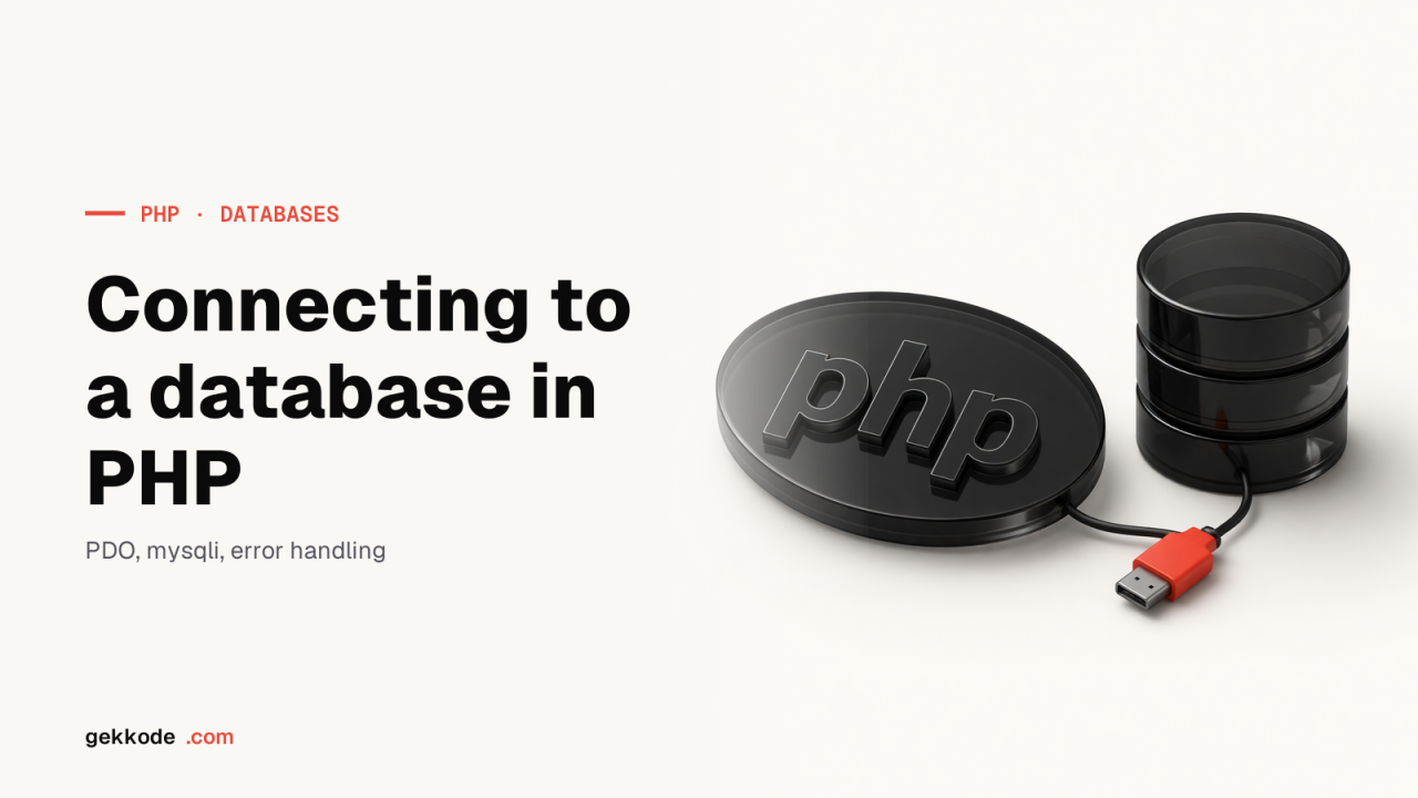 PHP database connection: PDO, prepared statements, mysqli