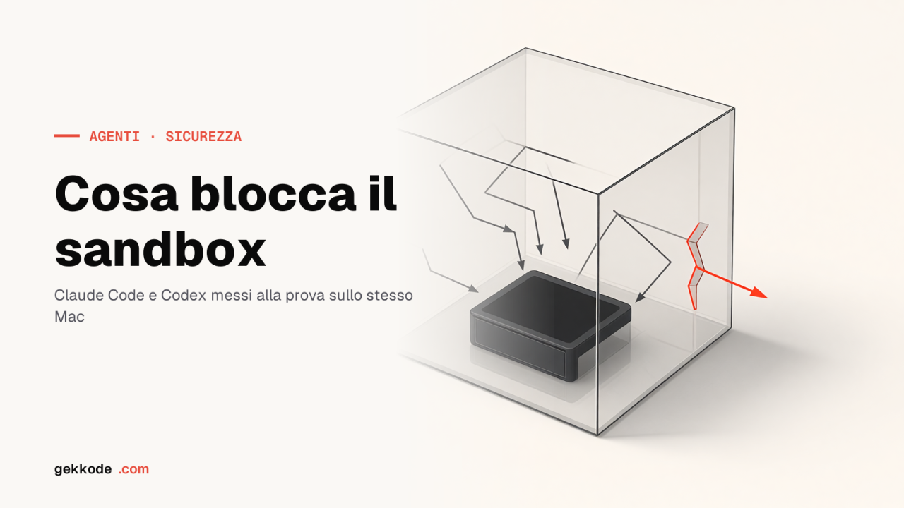 Isolare Claude Code e Codex: cosa blocca davvero la sandbox