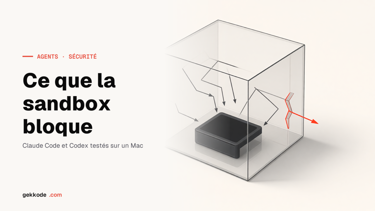 Cloisonner Claude Code et Codex : ce que la sandbox bloque
