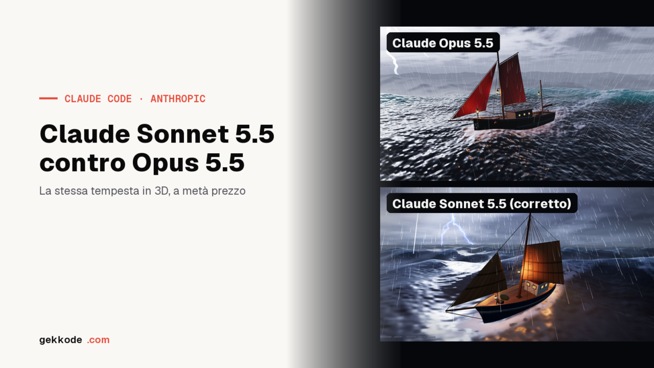 Claude Sonnet 5.5 contro Opus 5.5: metà prezzo, una riga di troppo