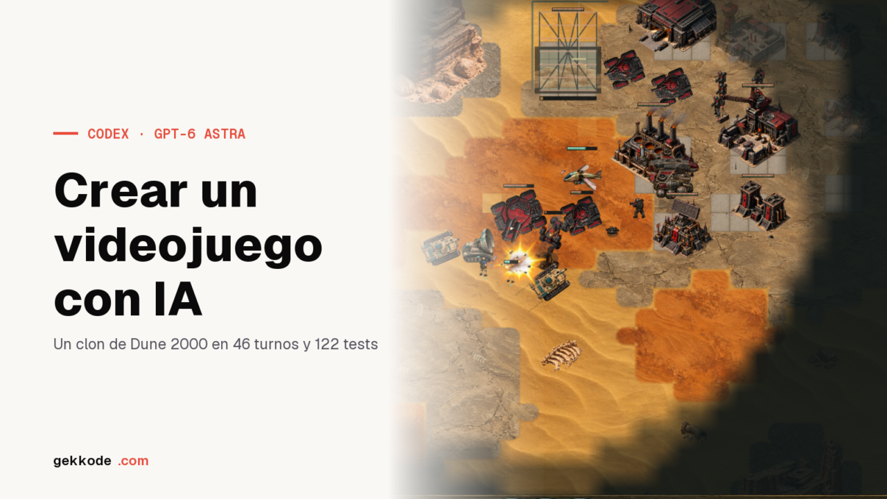 Crear un videojuego con IA: un clon de Dune 2000 hecho por Codex