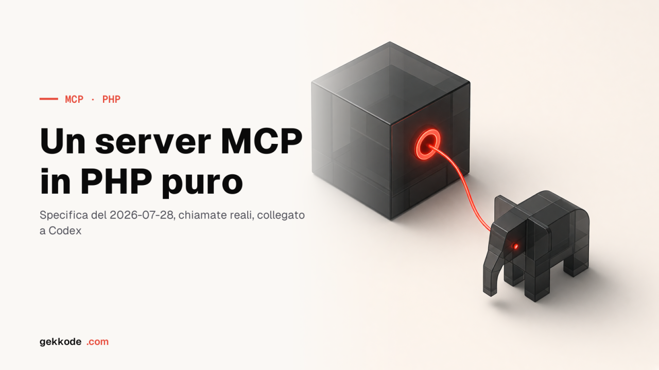 Creare un server MCP in PHP senza alcuna dipendenza