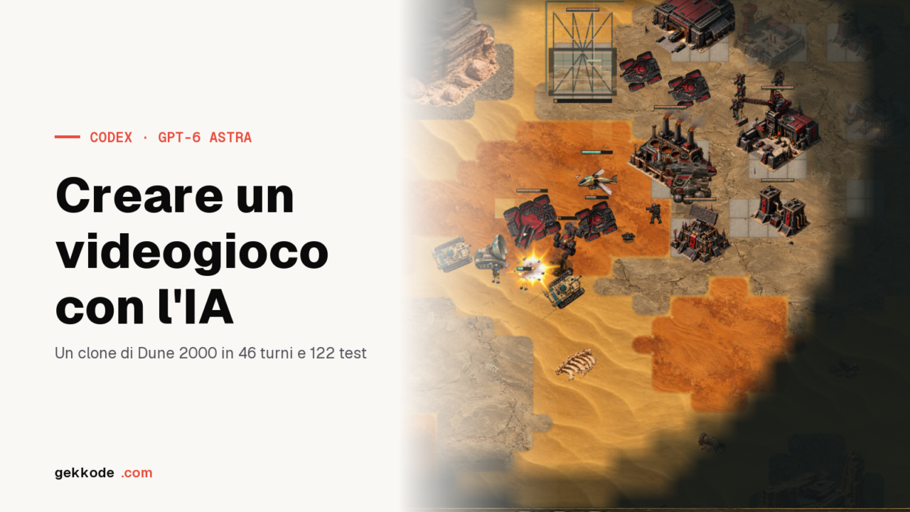 Creare un videogioco con l’IA: un clone di Dune 2000 fatto da Codex