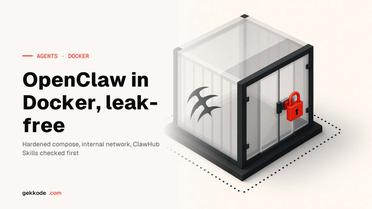 OpenClaw with Docker: install and harden the gateway