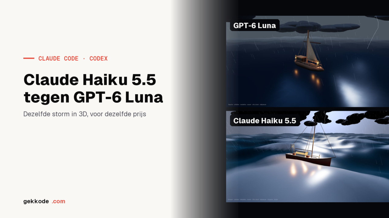 Claude Haiku 5.5 tegen GPT-6 Luna: twee stormen voor dezelfde prijs