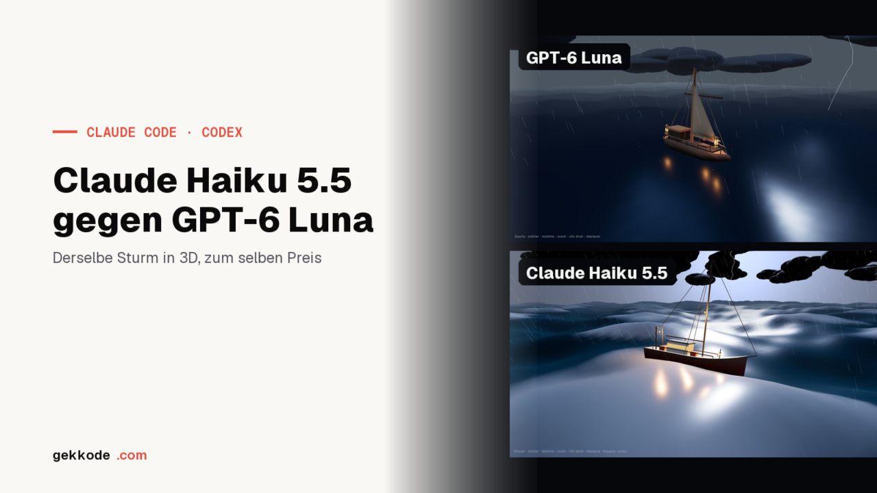 Claude Haiku 5.5 gegen GPT-6 Luna: zwei Stürme zum selben Preis