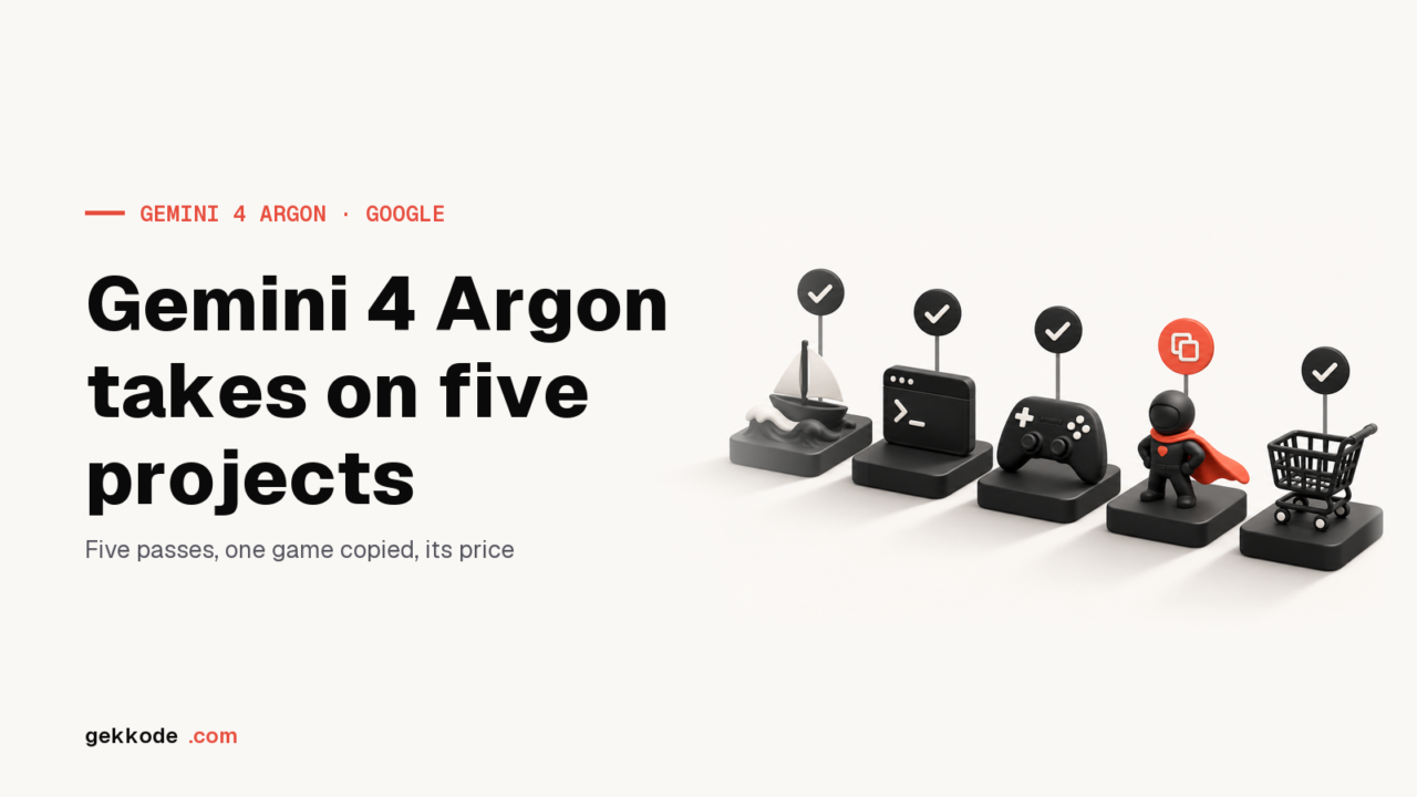 Gemini 4 Argon review: five coding projects, price and access