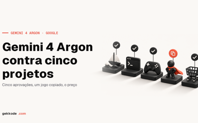 Gemini 4 Argon: teste em cinco projetos de código, preço e acesso