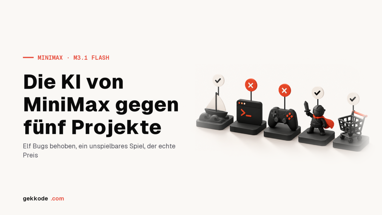 MiniMax M3.1 Flash im Test: fünf Programmierprojekte